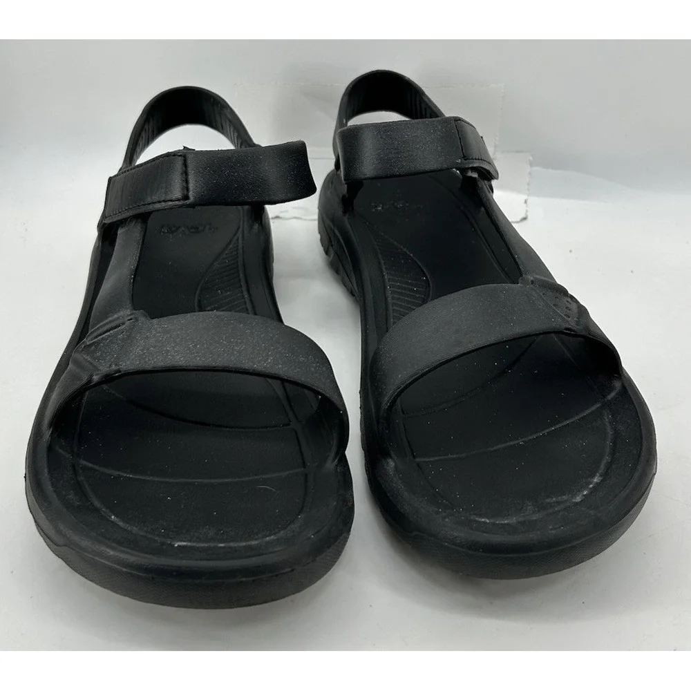 Teva Hurricane Drift Sandals Hook And Loop Sling Back Black Men's 12